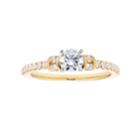14k Gold Round Cut 3/4 Carat T.w. Igl Certified Diamond Engagement Ring, Women's, Size: 8, White