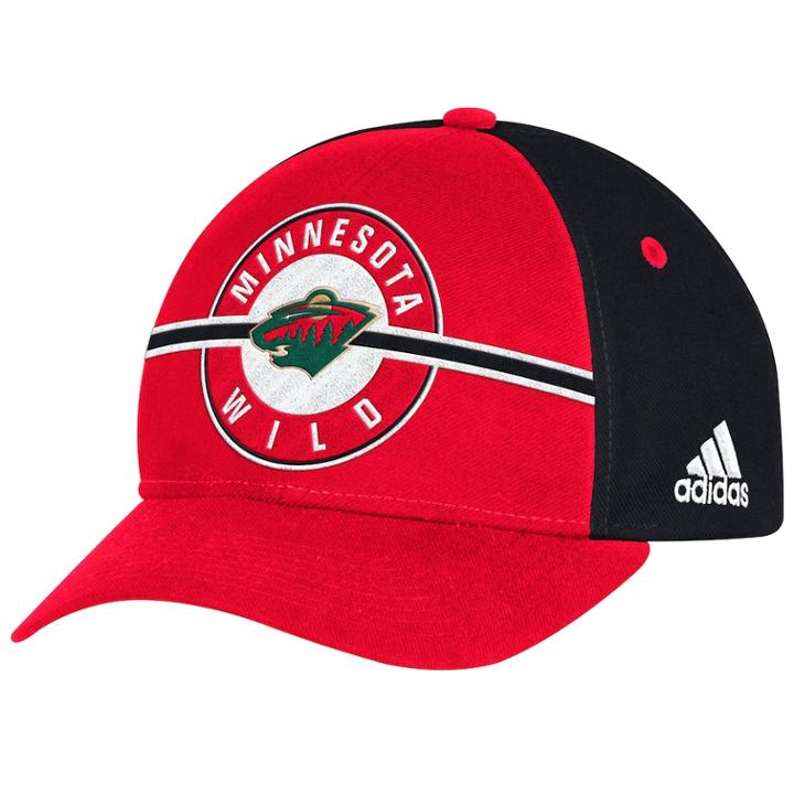 Adult Adidas Minnesota Wild Structured Adjustable Cap, Men's, Red