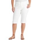 Plus Size Gloria Vanderbilt Bianca Skimmer Capris, Women's, Size: 18 W, White