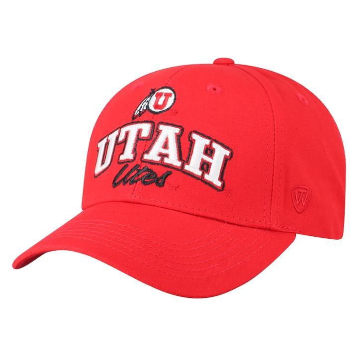 Adult Top Of The World Utah Utes Advisor Adjustable Cap, Men's, Med Red