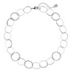 Chaps Round Link Necklace, Women's, Silver