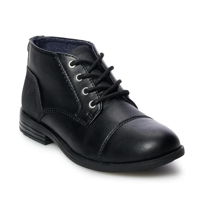 Sonoma Goods For Life&trade; Mitt Boys' Chukka Boots, Size: 2, Black