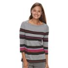 Women's Croft & Barrow&reg; Button-shoulder Top, Size: Xxl, Light Grey