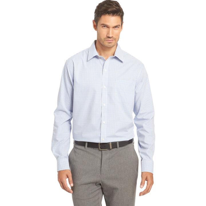 Men's Van Heusen Traveler Slim-fit Stretch No-iron Button-down Shirt, Size: Xl, Light Blue