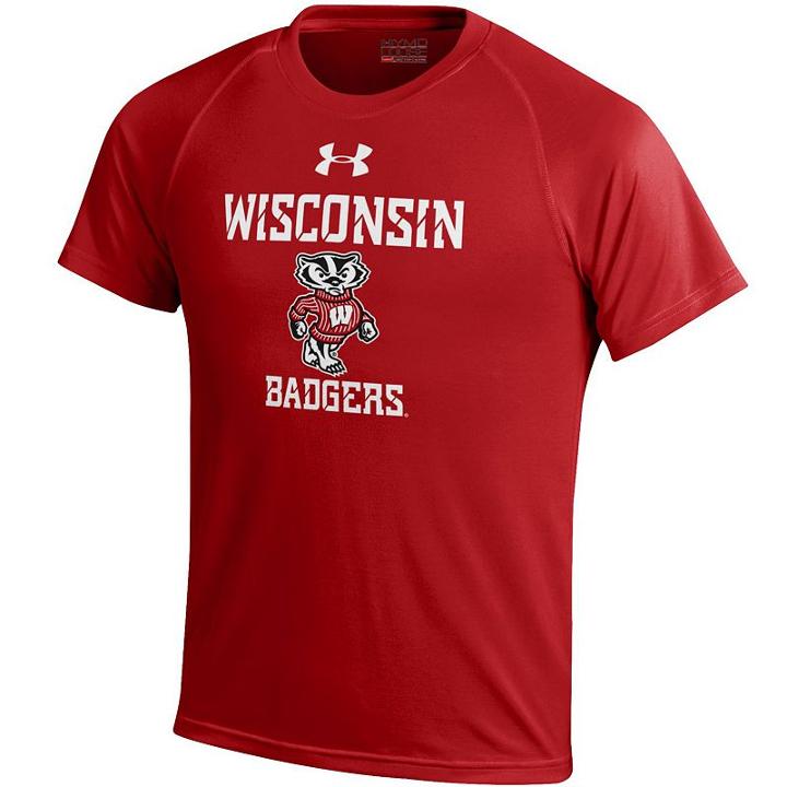 Boys 8-20 Under Armour Wisconsin Badgers Tech Tee, Size: Xl 18-20, Red