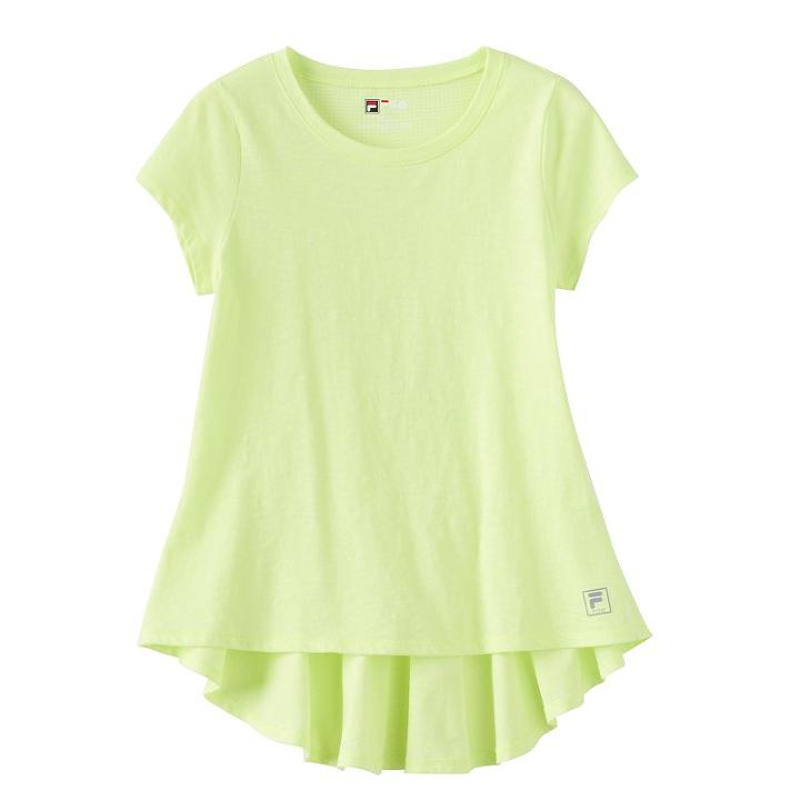Girls 7-16 Fila Sport&reg; Ruffle High-low Hem Tee, Girl's, Size: Xl(16), Med Yellow