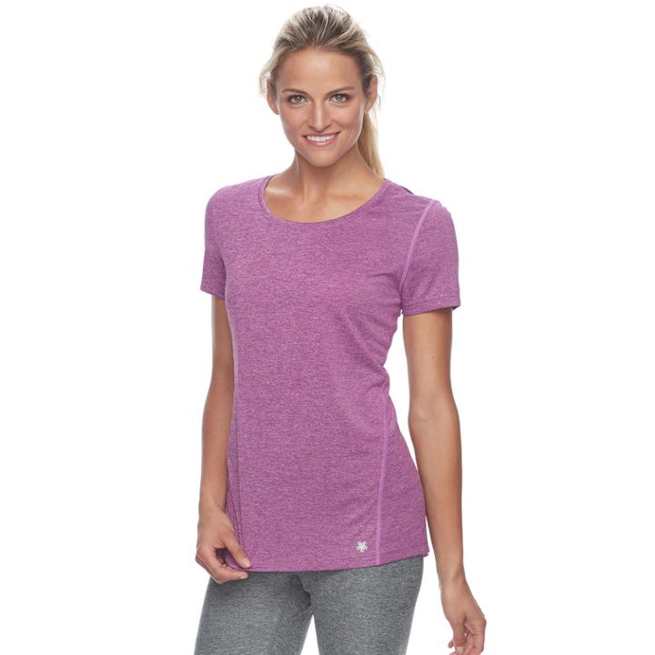 Women's Tek Gear&reg; Performance Base Layer Tee, Size: Xxl, Med Purple