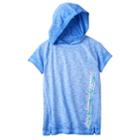 Girls Plus Size So&reg; Short Sleeve Active Hoodie, Girl's, Size: 20 1/2, Med Blue