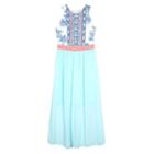 Girls 7-16 Iz Amy Byer Printed Lace Front Bodice Maxi Dress, Girl's, Size: 10, Ovrfl Oth