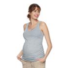 Maternity A:glow Blue Ruched Tank, Women's, Size: Xl-mat, Med Blue