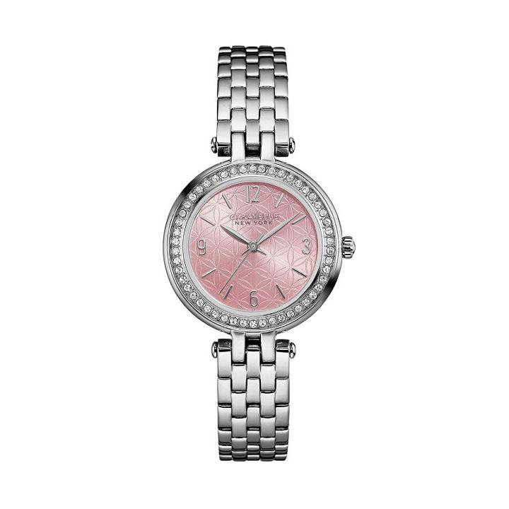 Caravelle New York By Bulova Women's Crystal Stainless Steel Watch - 43l193, Grey