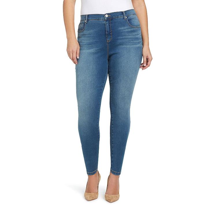 Plus Size Gloria Vanderbilt Amanda High-rise Skinny Jeans, Women's, Size: 20 W, Dark Blue