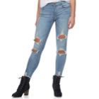 Juniors' Almost Famous Frayed Hem Ripped Skinny Jeans, Teens, Size: 9, Orange Oth