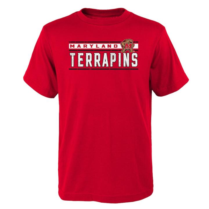Boys' 4-18 Maryland Terrapins Regeneration Tee, Size: 8-10, Red