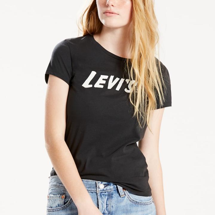 Women's Levi's&reg; Slasher Tee, Size: Xs, Black