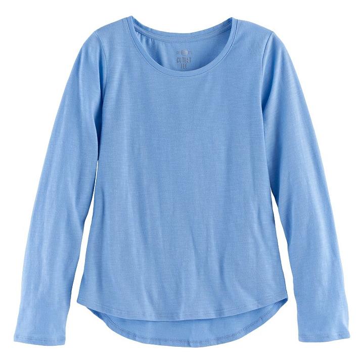 Girls 7-16 & Plus Size So&reg; Core Tee, Size: 12 1/2, Blue (navy)