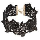 Mudd&reg; Floral Lace Choker Necklace, Women's, Black