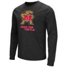 Men's Campus Heritage Maryland Terrapins Logo Long-sleeve Tee, Size: Small, Grey (charcoal)