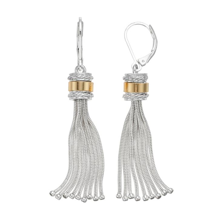 Napier Two Tone Fringe Drop Earrings, Women's, Multicolor