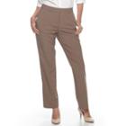 Women's Napa Valley Comfort Waist Straight-leg Pants, Size: 6 Avg/reg, Med Brown