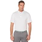 Men's Grand Slam Motionflow360 Regular-fit Heathered Easy-care Performance Golf Polo, Size: Xxl, White