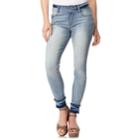 Juniors' Wallflower Faded Release Hem Ultra Skinny Jeans, Teens, Size: 0, Med Yellow