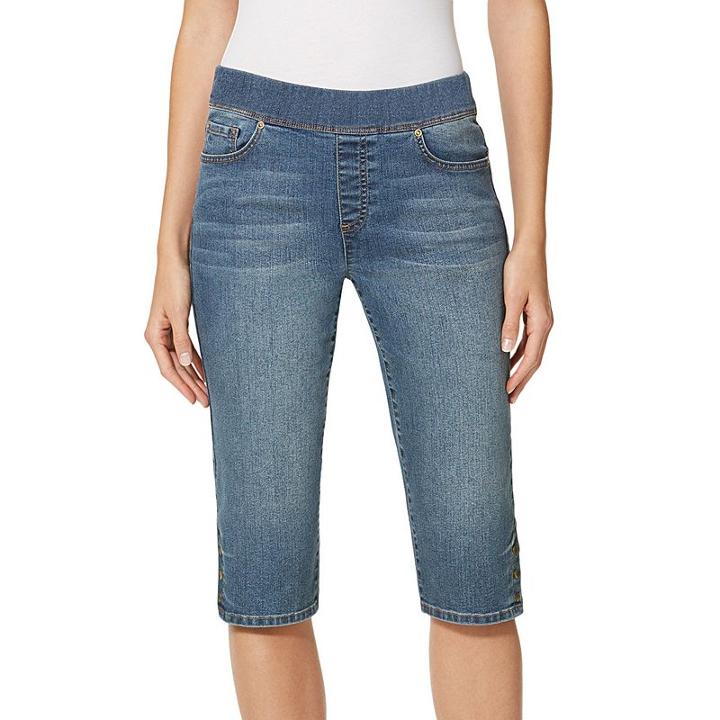 Women's Gloria Vanderbilt Avery Skimmer Pants, Size: 12, Light Blue