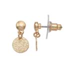 Lc Lauren Conrad Textured Disc Nickel Free Double Drop Earrings, Women's, Gold