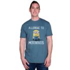 Men's Despicable Me Minion Allergic To Mornings Tee, Size: Xl, Blue (navy)