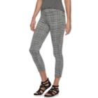 Women's Utopia By Hue Ankle Slit Wide Waistband Houndstooth Skimmer Leggings, Size: Medium, Black