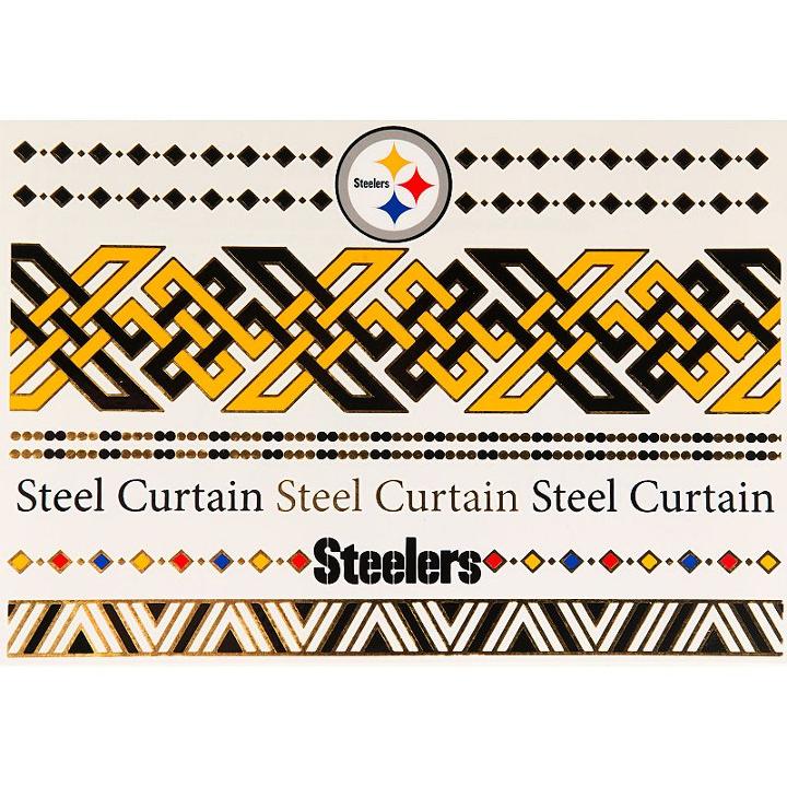 Pittsburgh Steelers Temporary Jewelry Tattoo Set, Stl Team