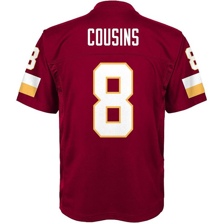Boys 8-20 Washington Redskins Kirk Cousins Nfl Replica Jersey, Size: L 14-16, Dark Red