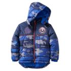 Boys 4-7 Marvel Avengers Captain America Camouflage Midweight Hooded Puffer Jacket, Boy's, Size: 4, Blue