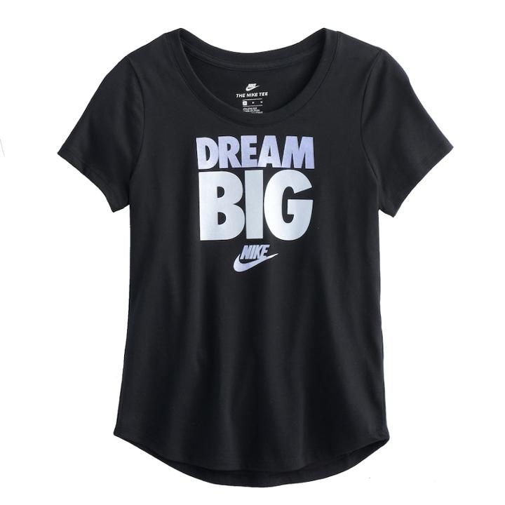 Girls 7-16 Nike Dream Big Tee, Size: Xl, Grey (charcoal)