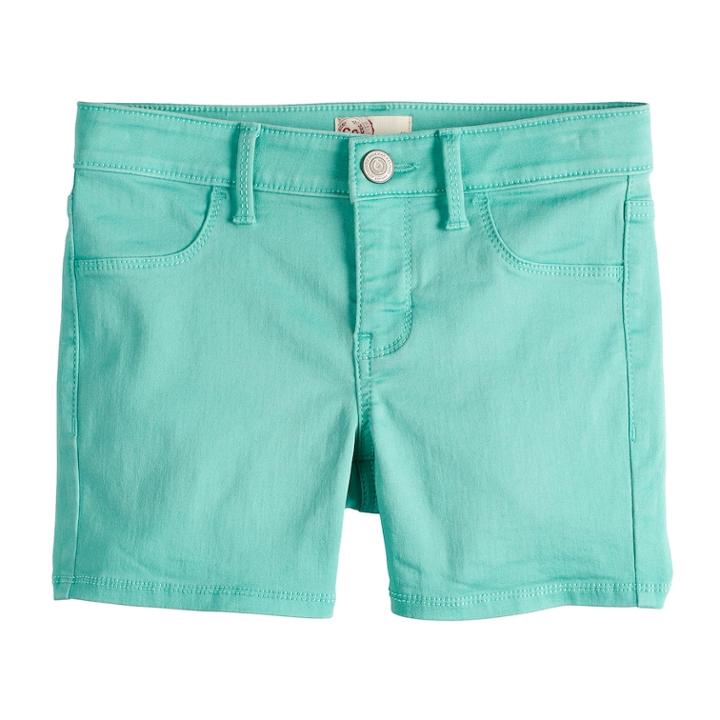 Girls 7-16 So&reg; Ultimate Midi Shorts, Size: 16, Med Blue