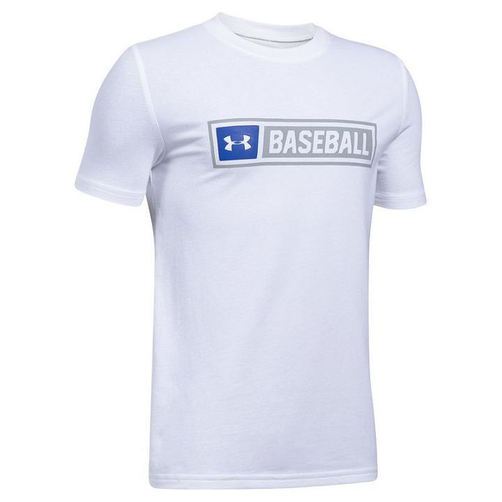 Boys 8-20 Under Armour Baseball Tee, Size: Xl, White