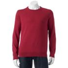 Men's Sonoma Goods For Life&trade; Classic-fit Solid Fine Gauge Crewneck Sweater, Size: Large, Med Orange