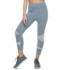 Juniors' So&reg; High-waisted Mesh Capri Yoga Leggings, Teens, Size: Medium, Light Blue