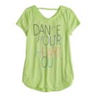 Girls 7-16 So&reg; Back-strap Performance Tee, Size: 12, Brt Green