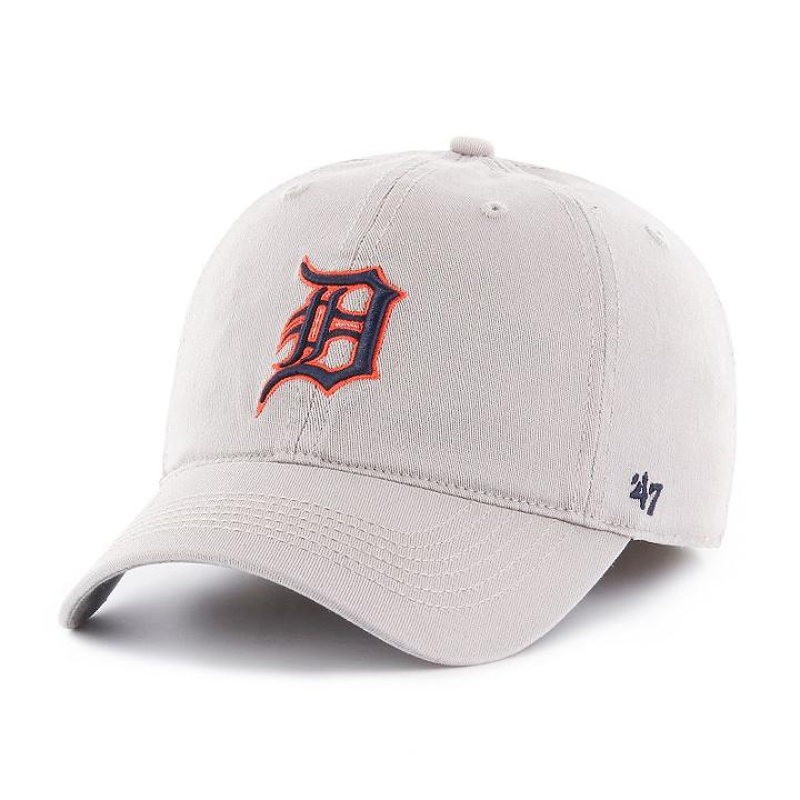 Adult '47 Brand Detroit Tigers Roper Closer Fitted Cap, Grey