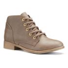 So&reg; Women's Lace-up Ankle Boots, Girl's, Size: 7, Lt Beige