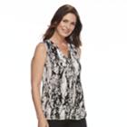 Women's Dana Buchman Pleated V-neck Tank, Size: Large, Brown