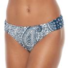 Women's Pink Envelope Paisley Scoop Bikini Bottoms, Size: Medium, Blue (navy)