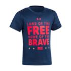 Boys 4-7 Under Armour Land Of The Free Home Of The Brave Graphic Tee, Size: 6, Blue (navy)