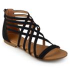Journee Collection Hanni Women's Sandals, Girl's, Size: 7.5, Black