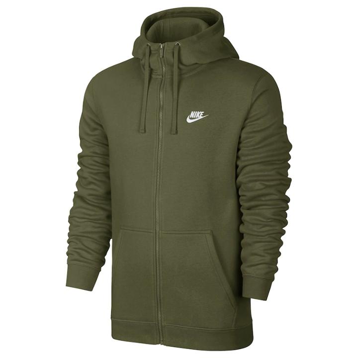Big & Tall Nike Club Full-zip Fleece Hoodie, Men's, Size: 4xl Tall, Green
