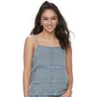 Juniors' Mudd&reg; Crochet-trim Tank, Teens, Size: Xxs, Light Blue