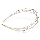 Lc Lauren Conrad Simulated Crystal & Simulated Pearl 3-row Headband, Women's, White Oth