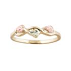 Black Hills Gold Tri-tone Infinity Leaf Ring, Women's, Size: 8, Yellow