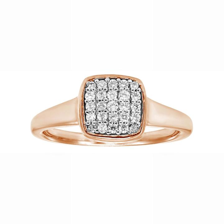 Love 360 10k Gold 1/4 Carat T.w. Diamond Wedding Ring, Adult Unisex, Size: 7.50